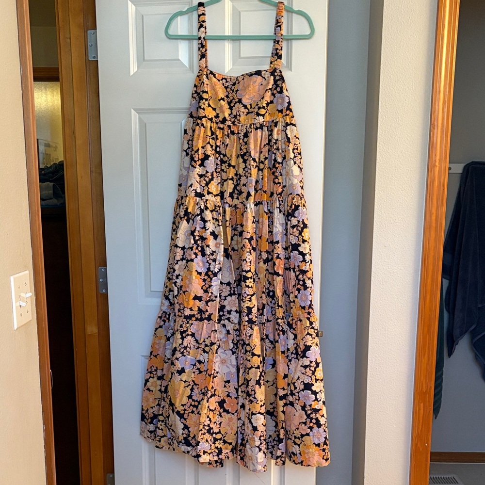 Free People Floral Maxi Dress - Black, Yellow, Purple - Picture 5 of 5